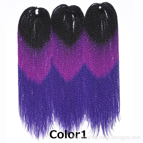 senegalese braiding hair 3packs/lot 22inch 30strands ombre crochet hair